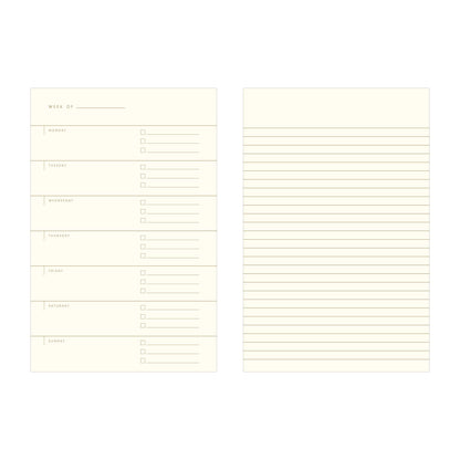 Standard Type Undated Weekly Planner Journal